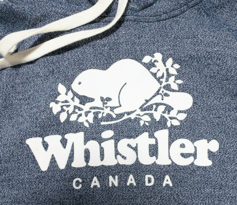 Roots Canada Whistler Blue Pullover Hoodie Sweatshirt Beaver Logo Men's XL