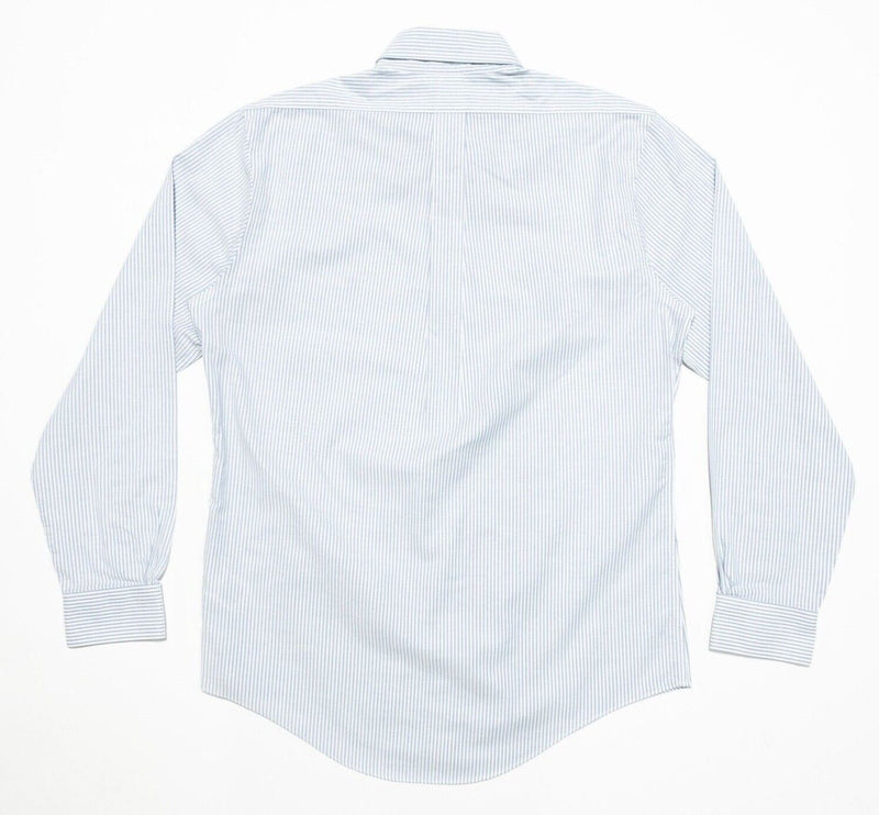 Brooks Brothers Regent Medium Men's Shirt Long Sleeve Blue Stripe Button-Down