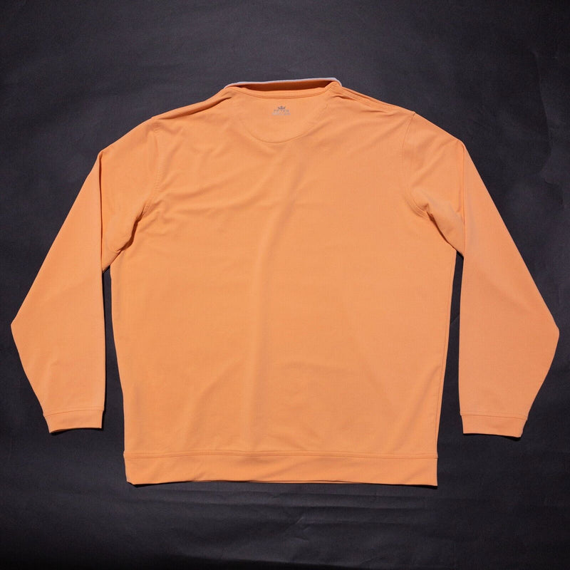 Peter Millar Wicking 1/4 Zip Men's 2XL Pullover Golf Crown Sport Orange Perth