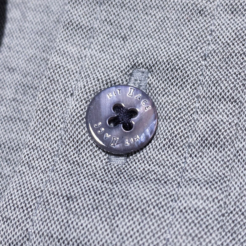 Kit and Ace Shirt Men's Medium/Large Tab Collar Button-Up Heather Gray Band