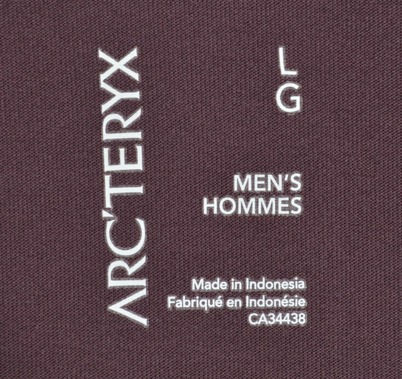 Arc'teryx Men's Large Maroon Purple/Red Technical Travel Captive Polo Shirt