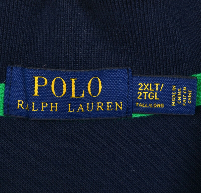 Polo Ralph Lauren Men's 2XLT Tall Big Pony Solid Navy Blue Polo Shirt