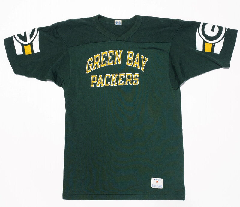 Green Bay Packers Champion T-Shirt Jersey Medium Men's 80s Green NFL 50/50 USA