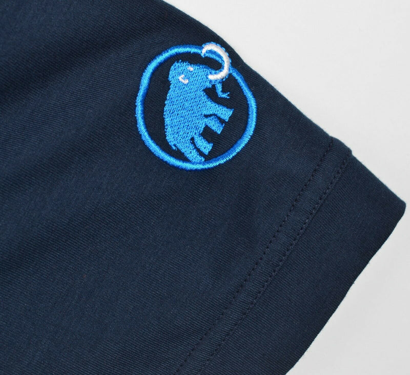 Mammut Men's Large Navy Blue Logo Polyester Stretch Short Sleeve Polo Shirt