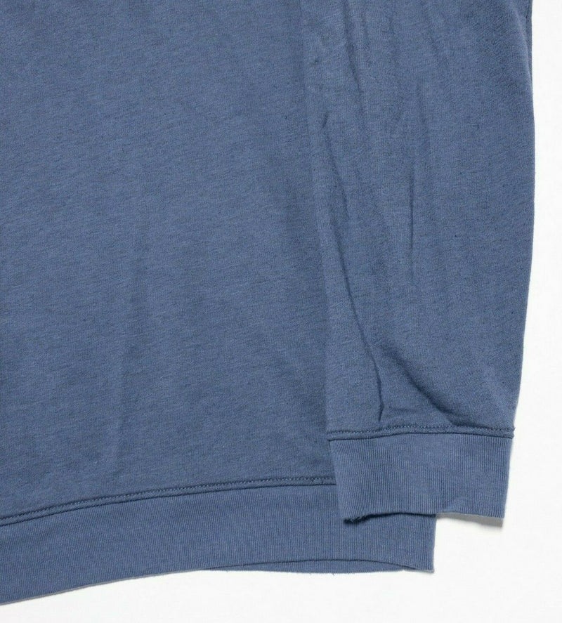 Travis Mathew Men's XL Crewneck Sweatshirt Blue Polyester Pima Cotton Modal Golf