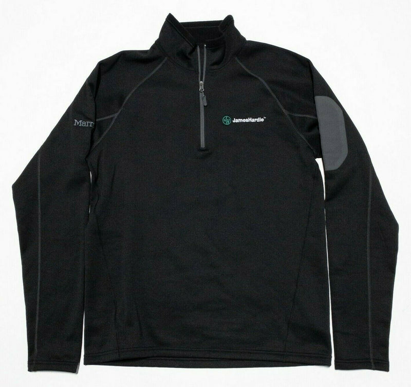 Marmot 1/4 Zip Jacket Black Stretch Wicking Pullover Long Sleeve Men's Medium