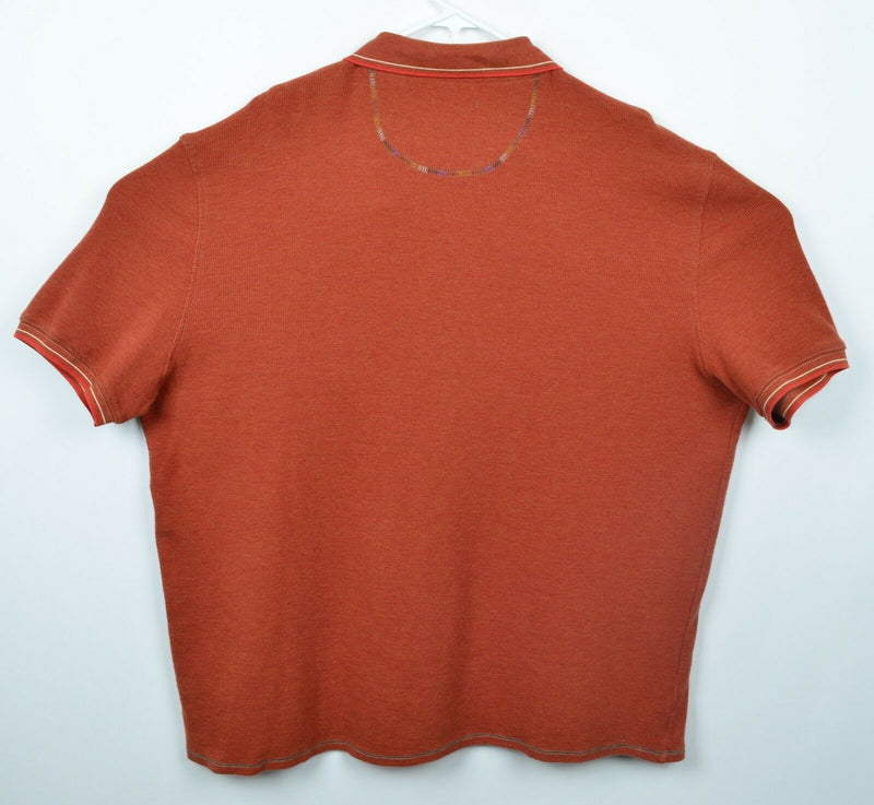Carbon 2 Cobalt Men's Sz 2XL Orange Short Sleeve Polo Shirt