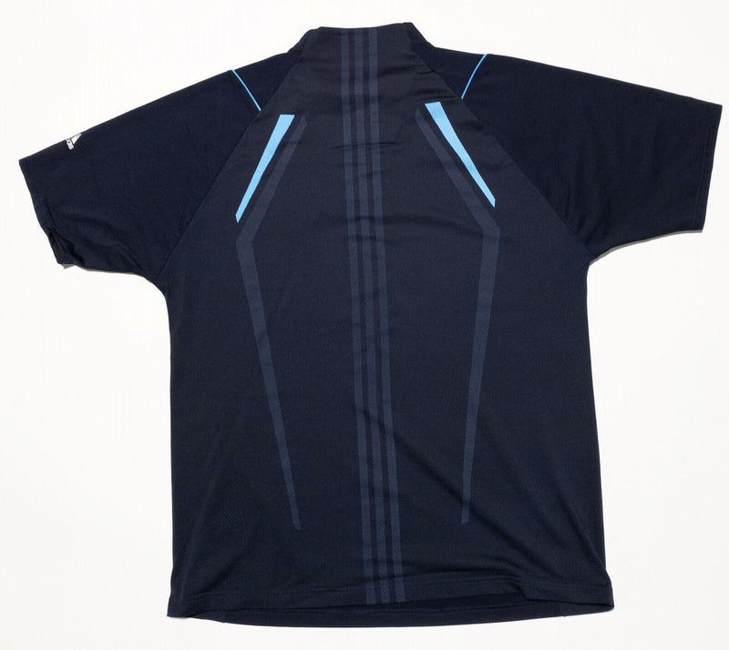 Adidas Ryder Cup Jacket Men's Large Golf 1/4 Zip Short Sleeve Windshirt Blue