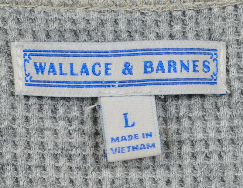 Wallace & Barnes Men's Sz Large Thermal Waffle Gray Stretch Long Sleeve Shirt