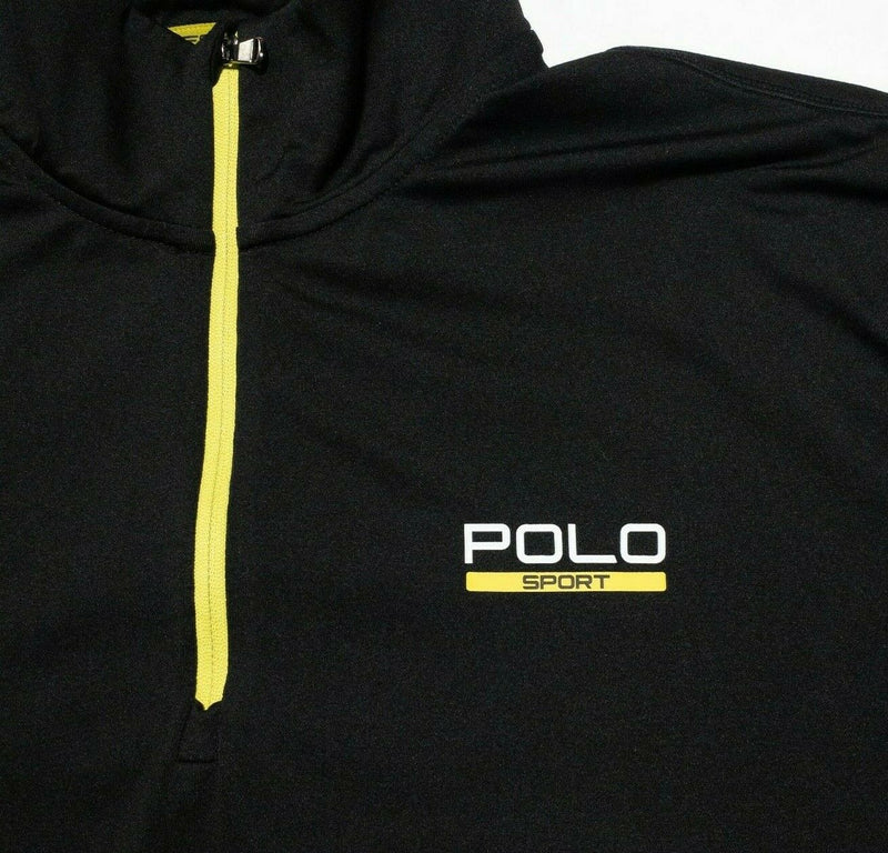 Polo Sport Ralph Lauren Performance 1/4 Zip Wicking Jacket Black Men's Large