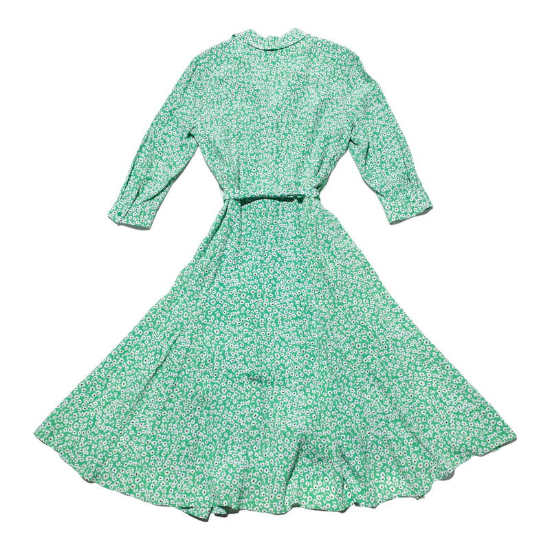 Hobbs London Frederica Shirt Dress Women's US 8 Floral Green Daisy Belted