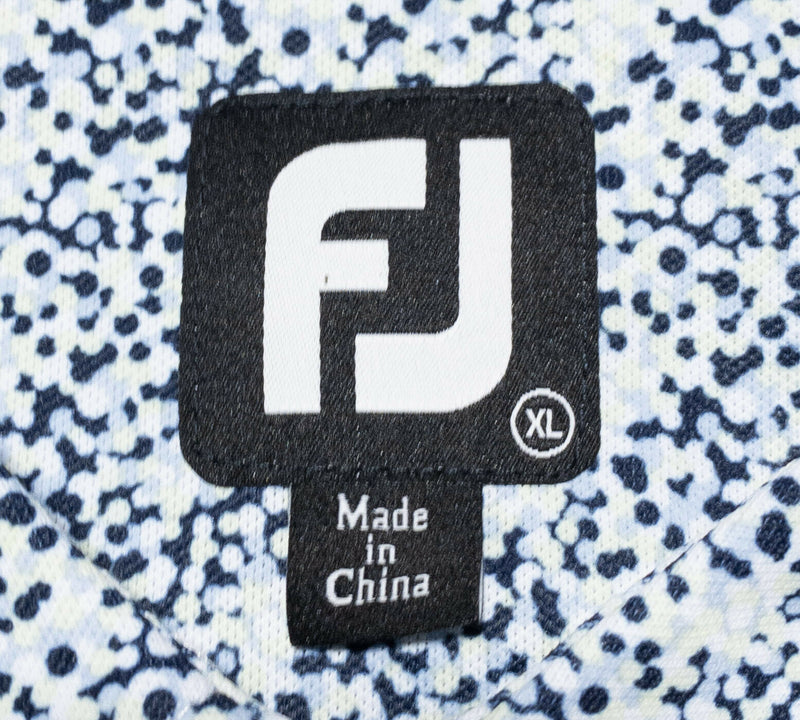FootJoy Golf Polo XL Confetti Print Pique Self Collar Golf Polo Men's Wicking
