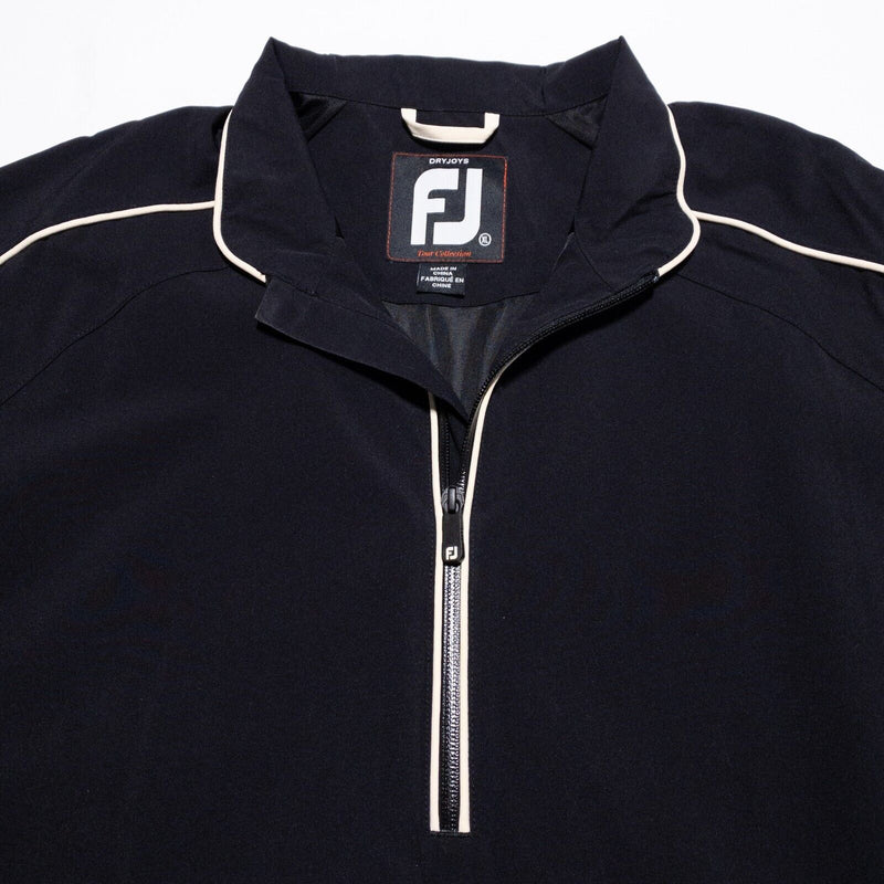 FootJoy DryJoys Tour Jacket Men's XL Golf Half-Zip Pullover Windshirt Black