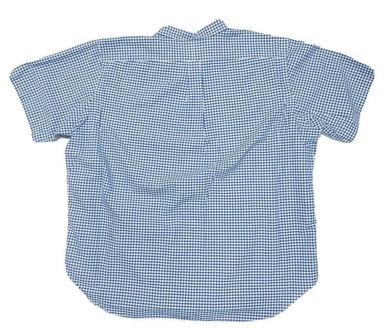 Polo Ralph Lauren 4XLT Shirt Men's Big & Tall Blue Gingham Check Short Sleeve