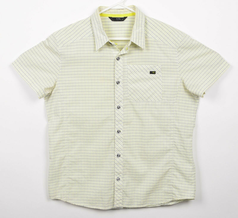 Arc'teryx Men's Medium? Yellow Plaid Cotton Blend Hiking Button-Front Shirt