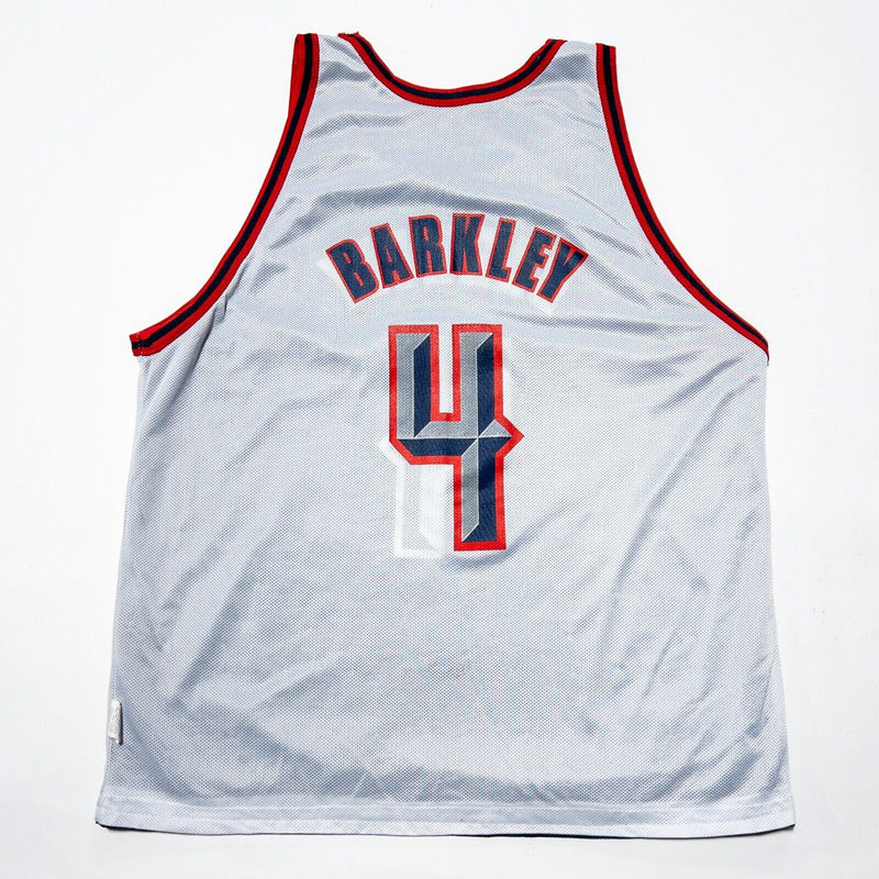Houston Rockets Champion Jersey Men's 48 Charles Barkley Vintage 90s White Blue