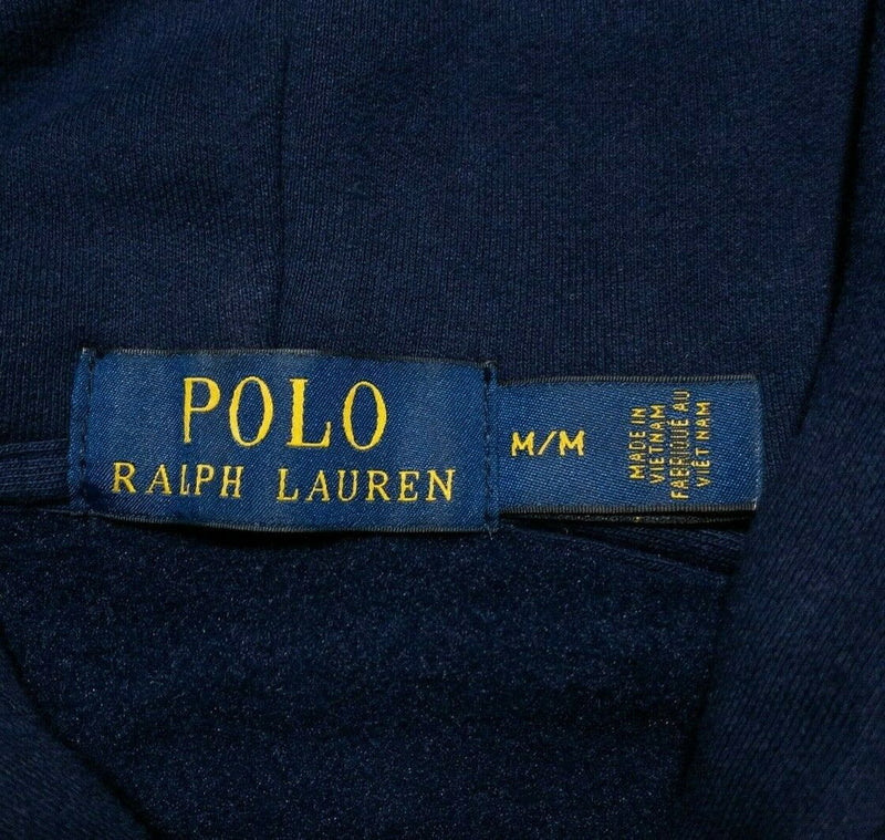 Polo Ralph Lauren USA Hoodie Blue Full Zip Big Pony Flag Men's Medium