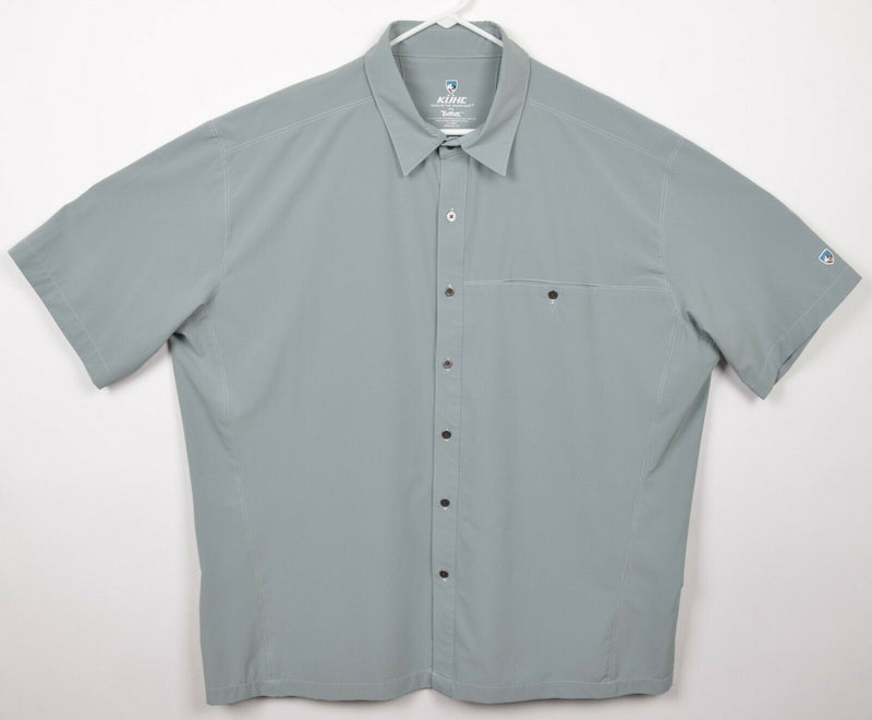 Kuhl TuffleX Men's 2XL Green Polyester Blend Hiking Outdoor Button-Front Shirt