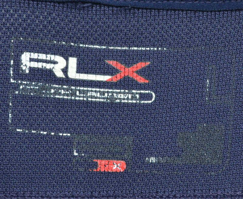 RLX Ralph Lauren Men's XL? Snap Collar Navy Blue Pony Golf Polo Shirt