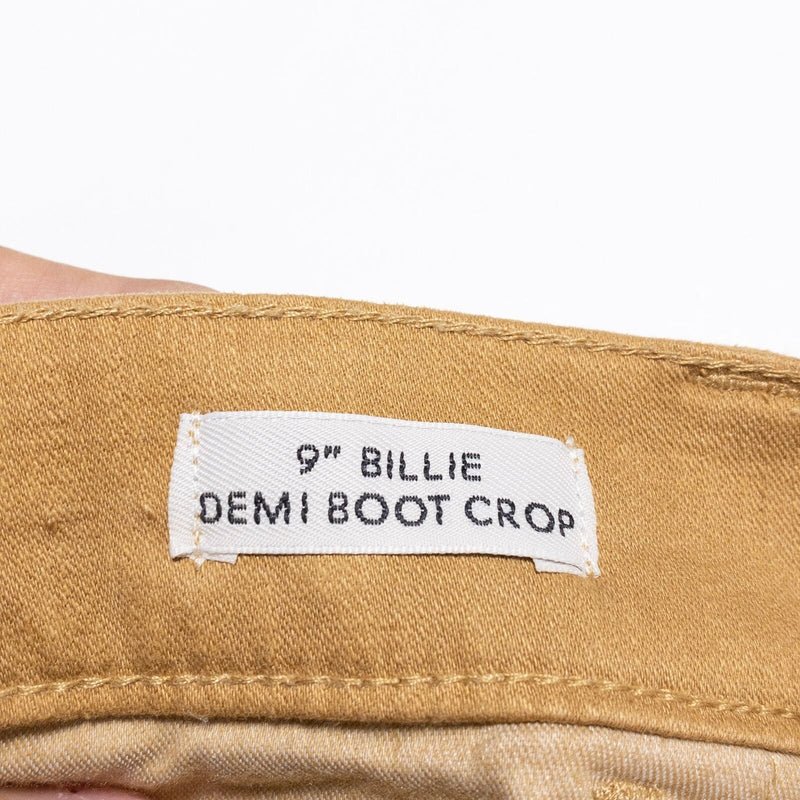 J. Crew Billie Demi Boot Crop Jeans Women's 29 Gold Garment-Dyed 9" AQ781