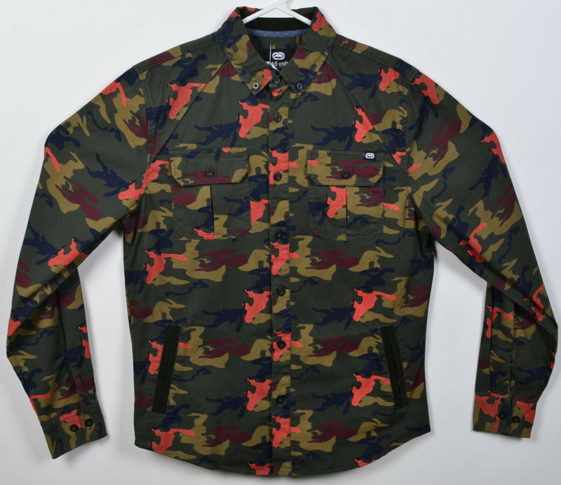 Ecko Unltd. Men's Small Camouflage Button-Front Camo Twill Jacket Shirt
