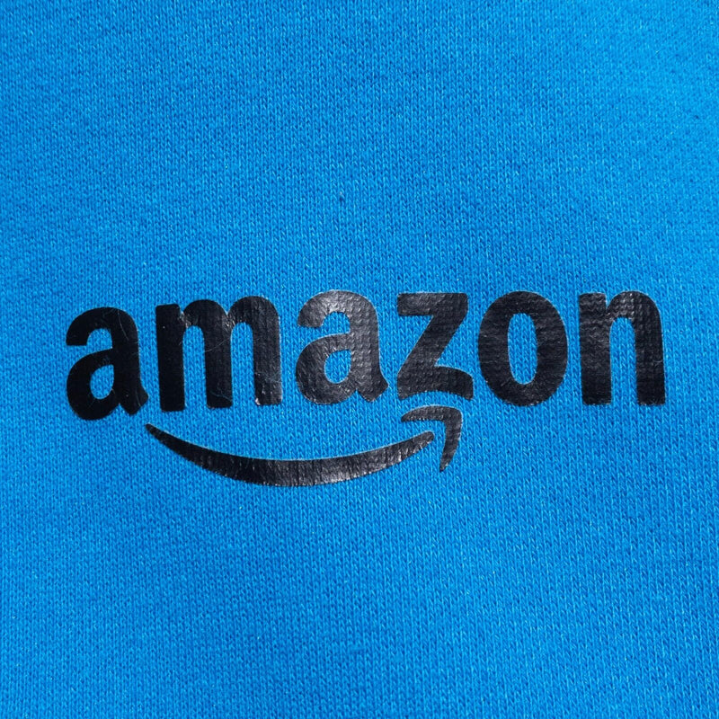 Amazon Deliver Driver Jacket Men's Medium Full Zip Sweatshirt Blue Reflective