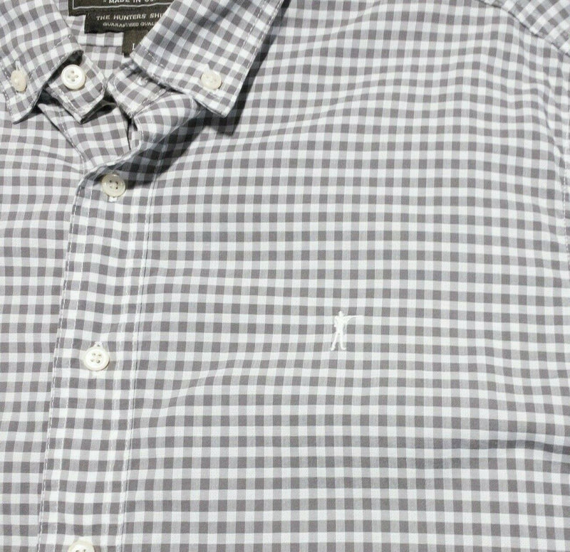 Ball and Buck The Hunters Shirt Elbow Patch Gray Check Made in USA Men's Large