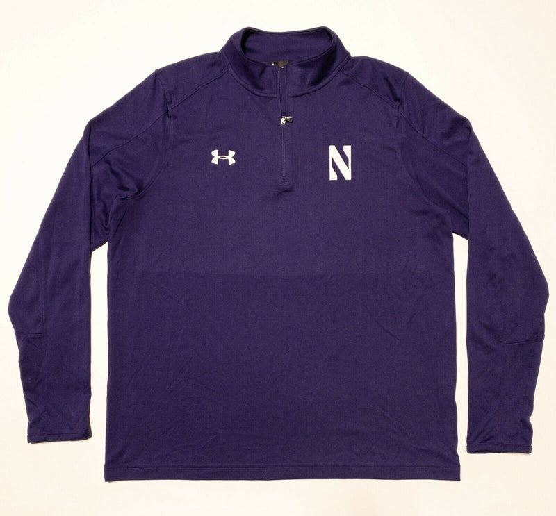 Northwestern Wildcats Under Armour 1/4 Zip Wicking HeatGear Purple Men's Large