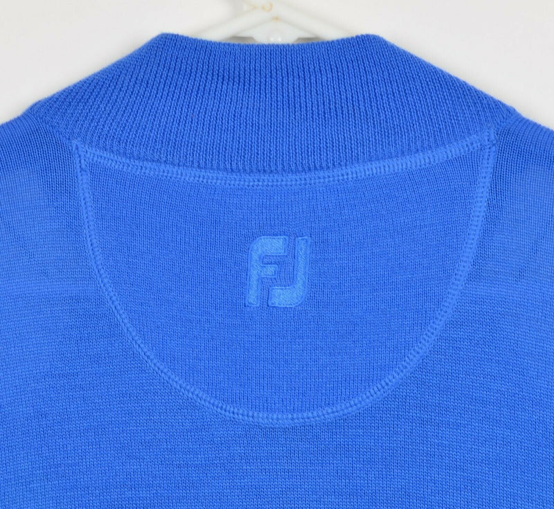 FootJoy Men's Large 100% Merino Wool Blue Argyle 1/4 Zip FJ Golf Sweater Vest