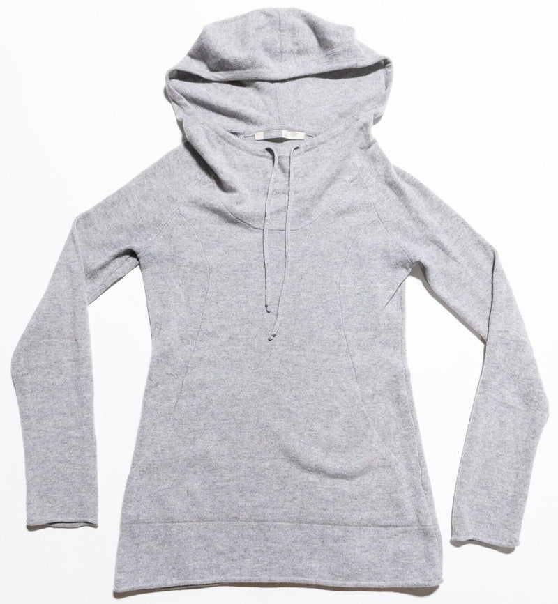 Athleta Cashmere Serenity Hoodie Women's Small Sweater Pullover Knit Gray