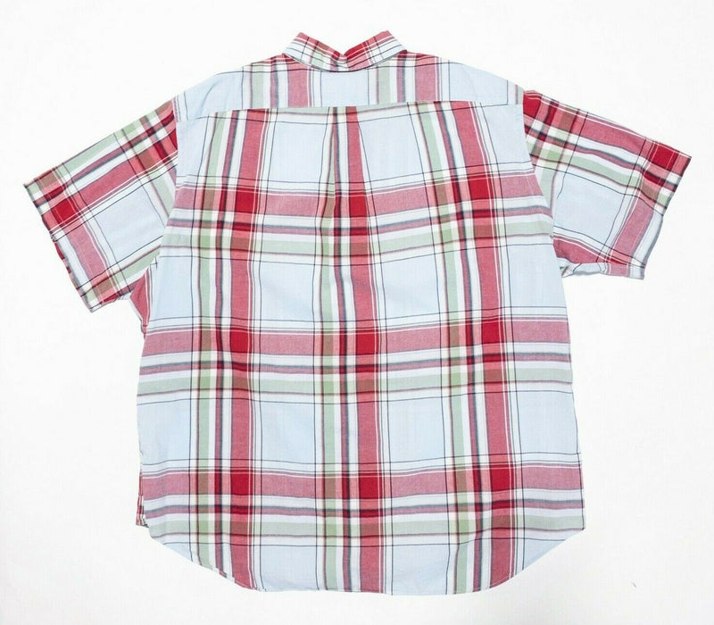 Polo Ralph Lauren Classic Fit XXL Shirt Mens Red Plaid Short Sleeve Button-Down