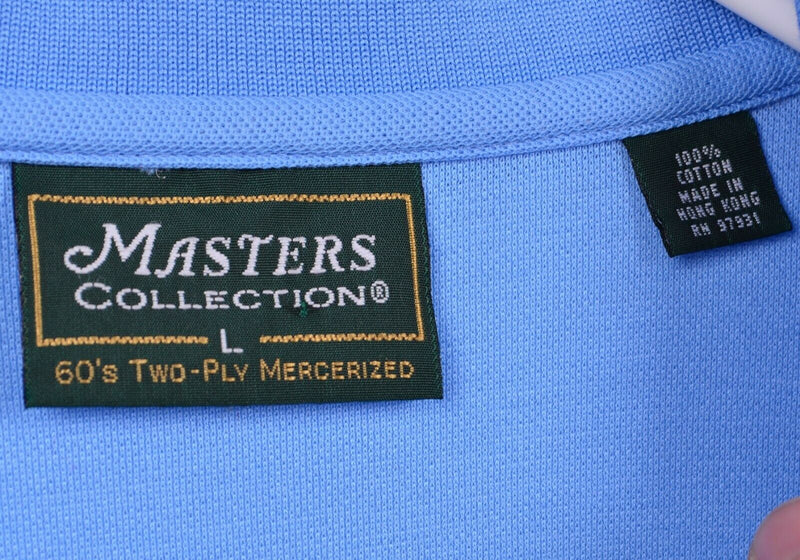 Masters Collection Men's Sz Large Solid Blue Augusta National Golf Polo Shirt