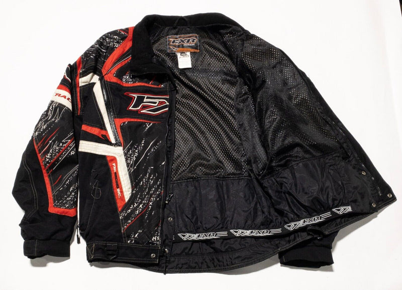 FXR Racing Jacket Men's Large Snowmobile Helix Polaris Black Red SHELL ONLY