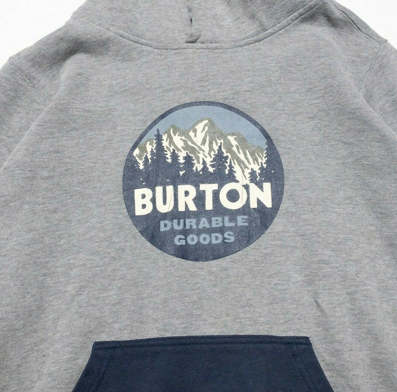 Burton Hoodie Boy's Large Taproot Pullover Logo Heather Gray Snowboarding