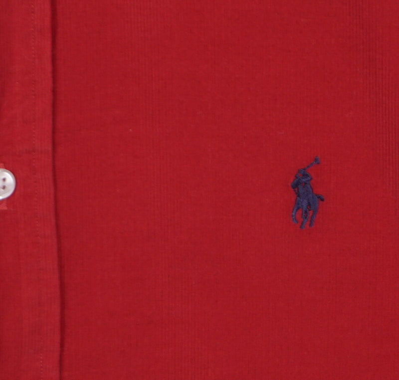 Polo Ralph Lauren Men's XL Corduroy Solid Red Blake Vintage Button-Down Shirt