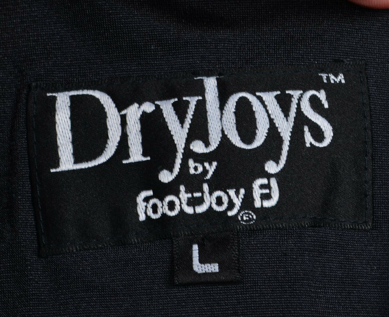 FootJoy DryJoys Men's Large Gold Black Houndstooth Plaid Half Zip Golf Jacket