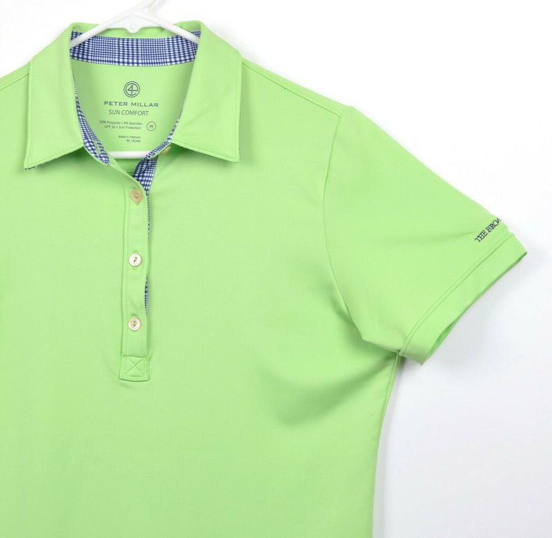 Peter Millar Women's Sz Medium Sun Comfort Green Golf Polo Shirt The Broadmoor
