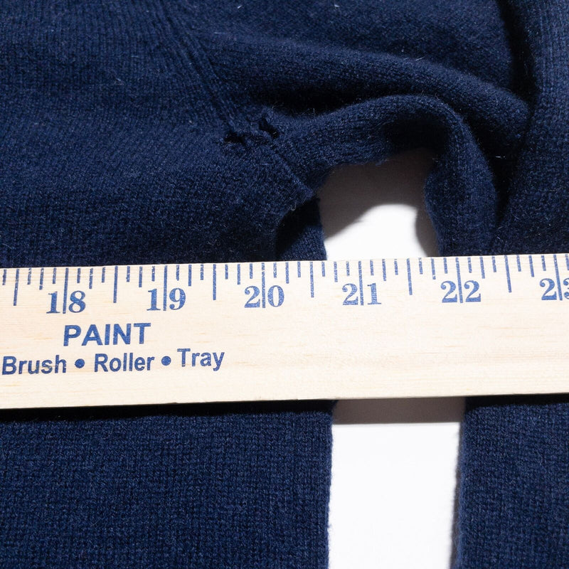 RLX Ralph Lauren Cashmere Hoodie Sweater Men's Large Navy Blue Pullover Knit