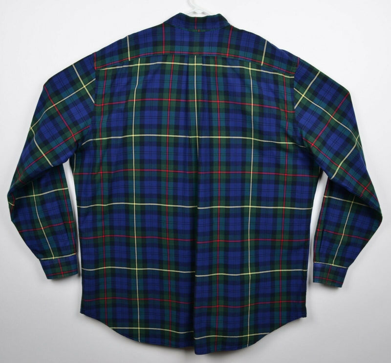 Polo Ralph Lauren Men's 2XLT Green Blue Tartan Plaid Button-Down Flannel Shirt