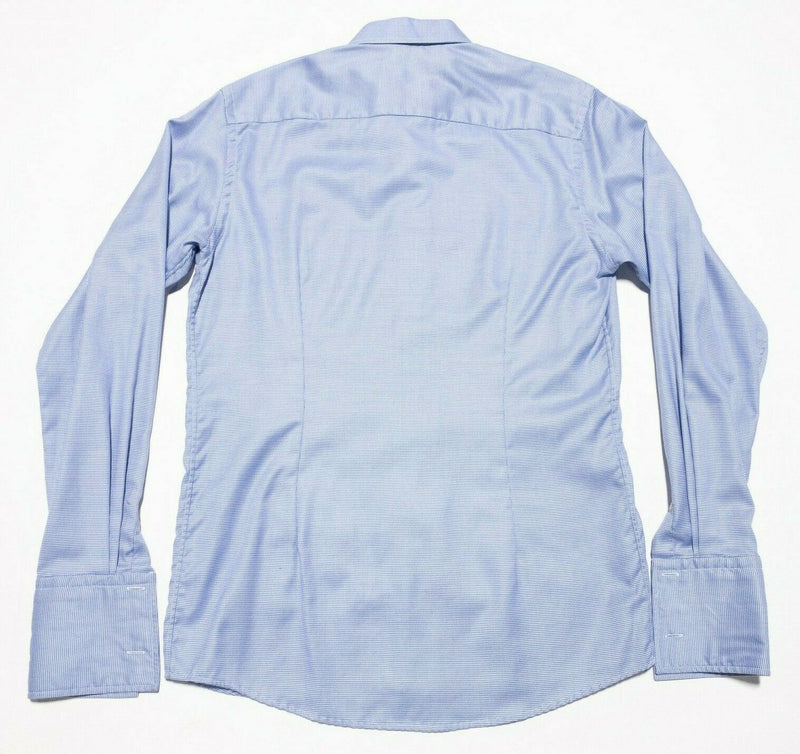 Eton Contemporary Men's 15.5/39 (Medium) French Cuff Dress Shirt Blue