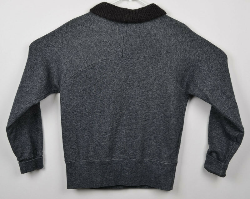 Billy Reid Men's Sz Medium Shawl Collar Heather Gray Pullover Sweater