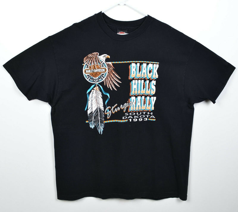 Vintage 90s Harley-Davidson Men's 2XL Sturgis Rally Eagle Dreamcatcher T-Shirt