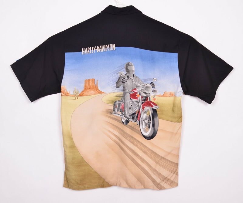 Vintage Harley-Davidson Men's Large Tori Richard Desert Road King Hawaiian Shirt