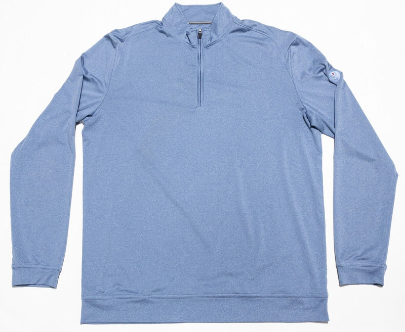 Johnnie-O 1/4 Zip Men's Large Pullover Prep-Formance Blue Wicking Stretch Golf