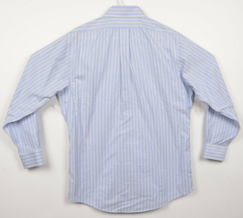 Brooks Brothers Men's 15.5 Non-Iron Blue Striped Button-Down Regent Dress Shirt