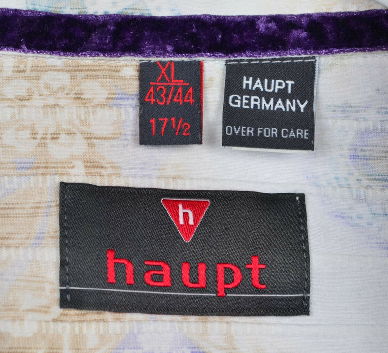 Haupt Germany Men's Sz XL Multicolor Paisley Striped Stretch Long Sleeve Shirt