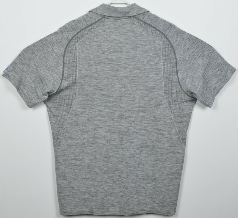 Lululemon Men's XL Heather Gray Vented Wicking Athleisure S/S Polo Shirt