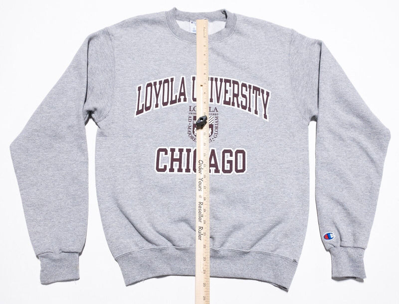 Loyola University Chicago Sweatshirt Adult Small Champion Pullover Crewneck Gray