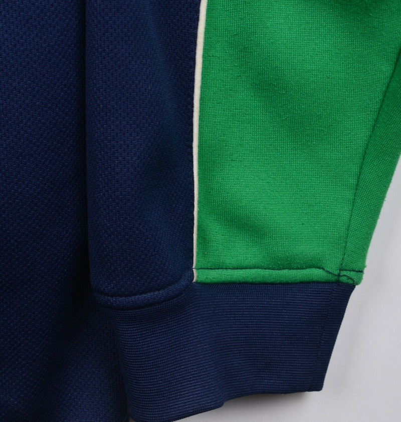 Notre Dame Men's 2XL Adidas Blue Green Fighting Irish Full Zip Hoodie Sweatshirt