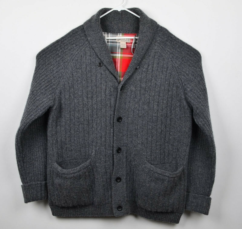 Duluth Trading Mens 2XLT Wool Alpaca Shawl Collar Flannel Lined Cardigan Sweater